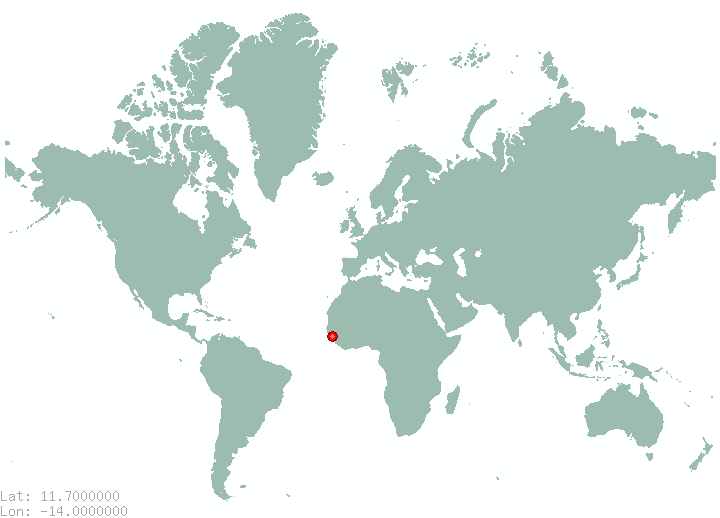 Queneba in world map